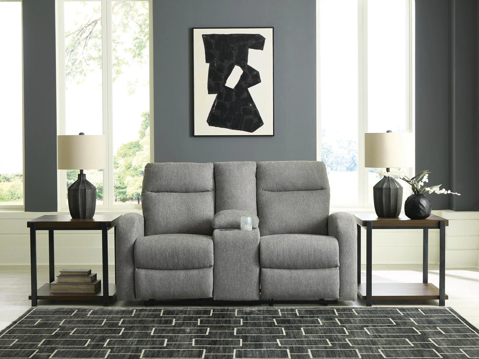 Gauntlet Reclining Loveseat with Console