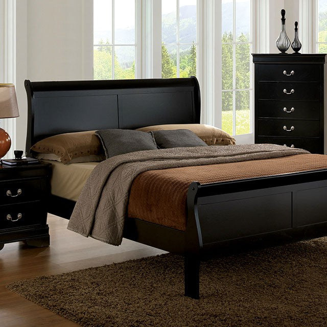 Louis Philippe Bed Black