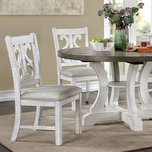 Auletta Transitional Round Dining Table