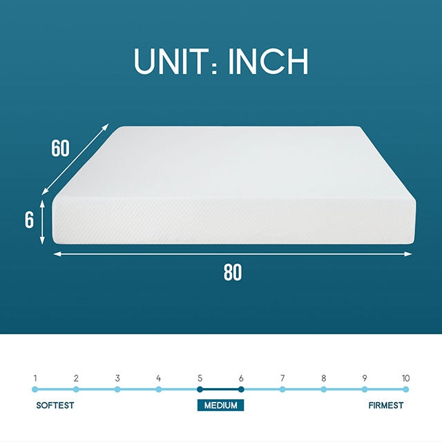 Artemisia 6" Memory Foam Mattress White