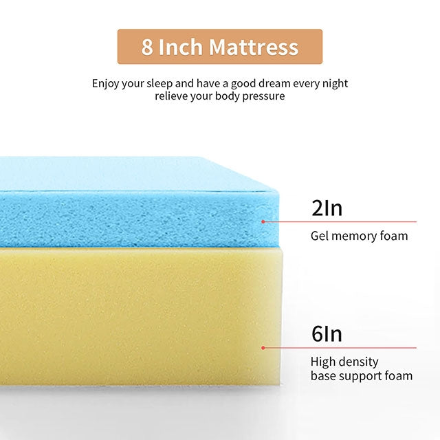 Artemisia 8" E.King Memory Foam Mattress