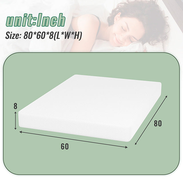 Coreopsis 8" Queen Memory Foam Wave Comfort