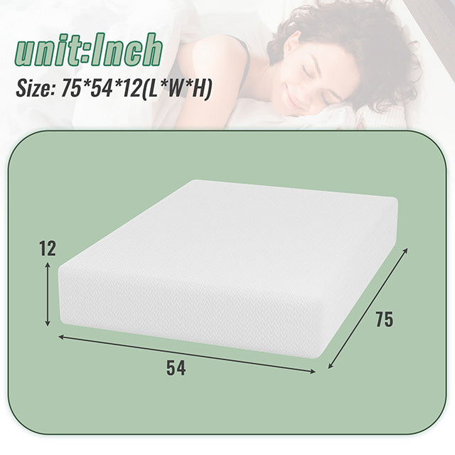 Coreopsis 12" Full Memory Foam Wave Comfort