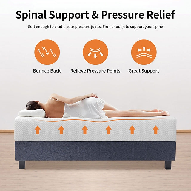 Forsythia 12" E.King Green Tea Gel Memory Foam