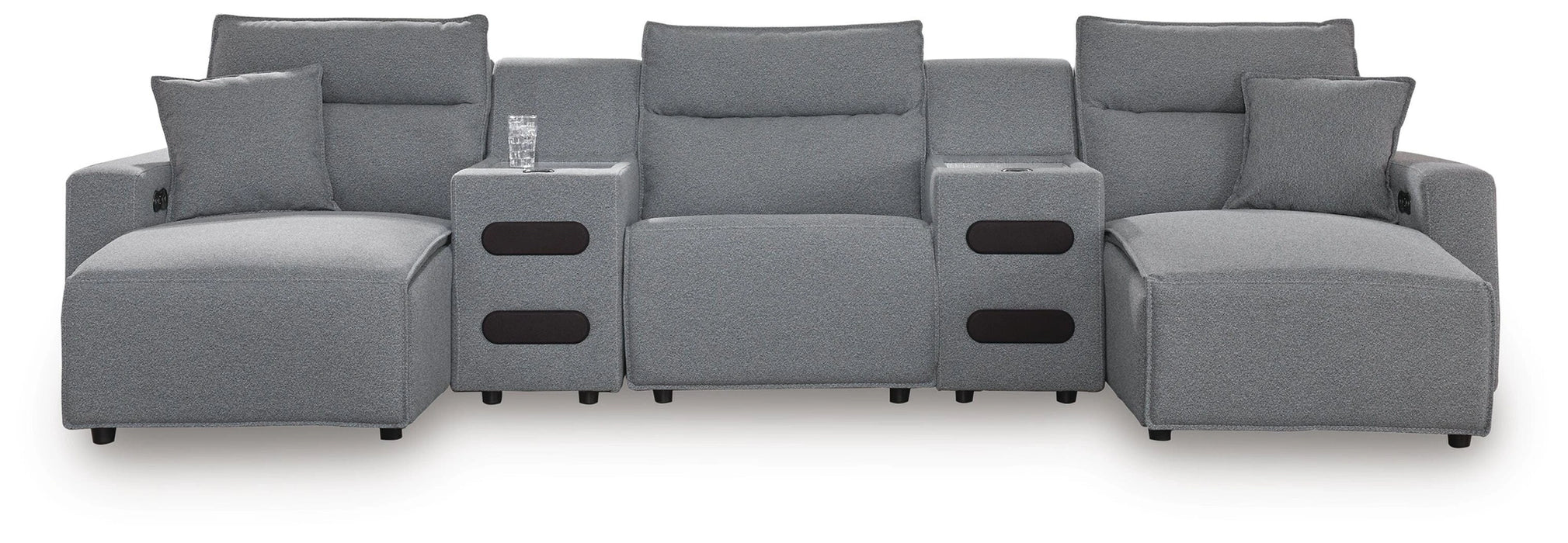 Modmax II Power Reclining Sectional with Chaise and Audio Consoles