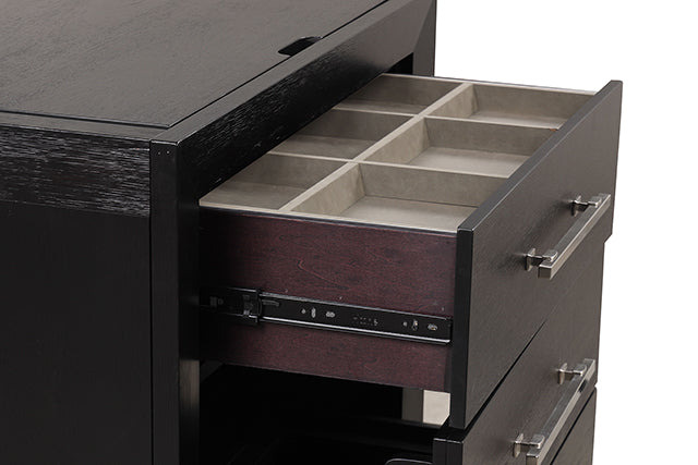 Ashbourne Bedside Vanity Set with Stool Contemporary