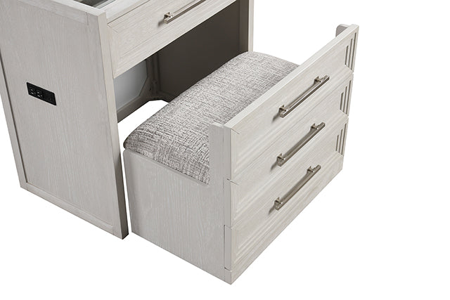 Ashbourne Bedside Vanity Set with Stool Contemporary
