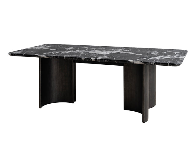 Selsey Dining Table, Black Stone Top