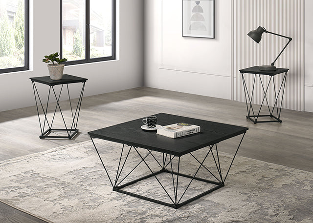 Whetstone 3 Pc. Table Set Black