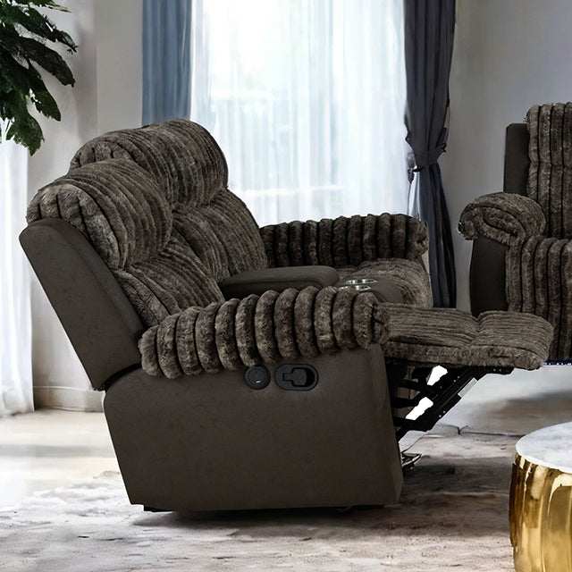 Dionysus Manual Reclining Loveseat Brown