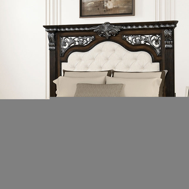 Promenade E.King & Queen Bed Brown & White