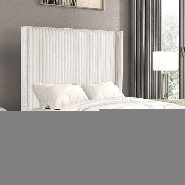 Cadwell E.King, Queen, & Full Bed White, Gray, & Black