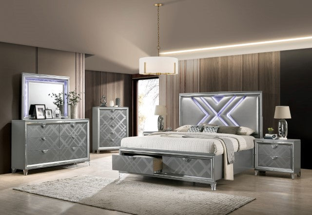 Emmeline Queen Bedroom Set Silver