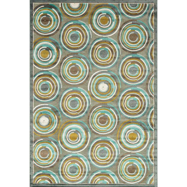 Atlas Rug Gray/ Aqua