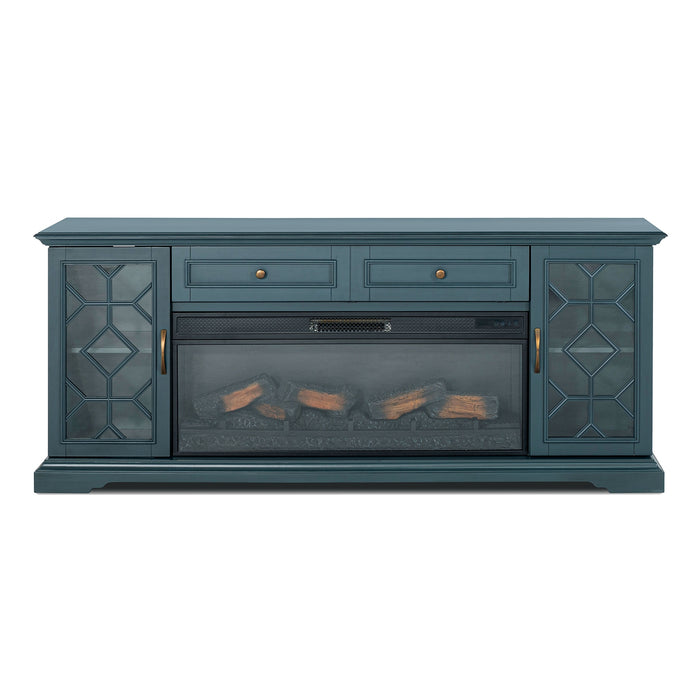 Fidel 74'' TV Console w/ Electric Fireplace