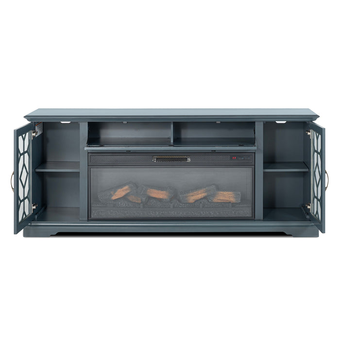 Fidel 74'' TV Console w/ Electric Fireplace