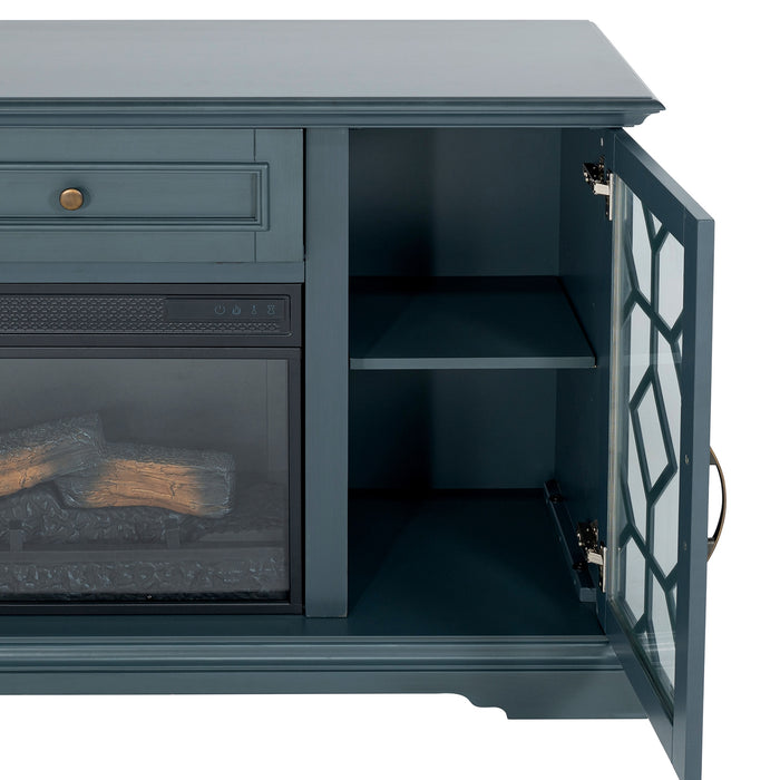 Fidel 74'' TV Console w/ Electric Fireplace